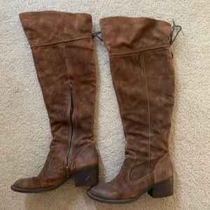 Brown suede over the knee Børn boots